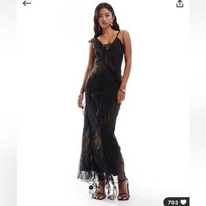 Elegant Black and Brown Women's Skirt